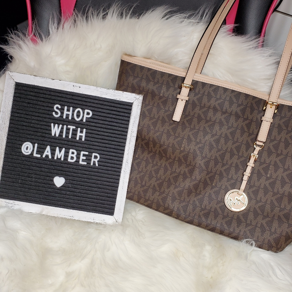 MICHAEL KORS LARGE LOGO TOTE